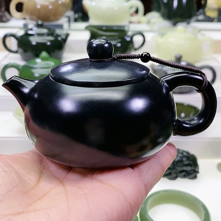 未镶嵌和田玉挂件茶壶180m l