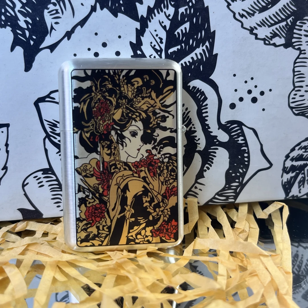 银拉丝古典美人花旦超薄夏季打火机送男友礼物