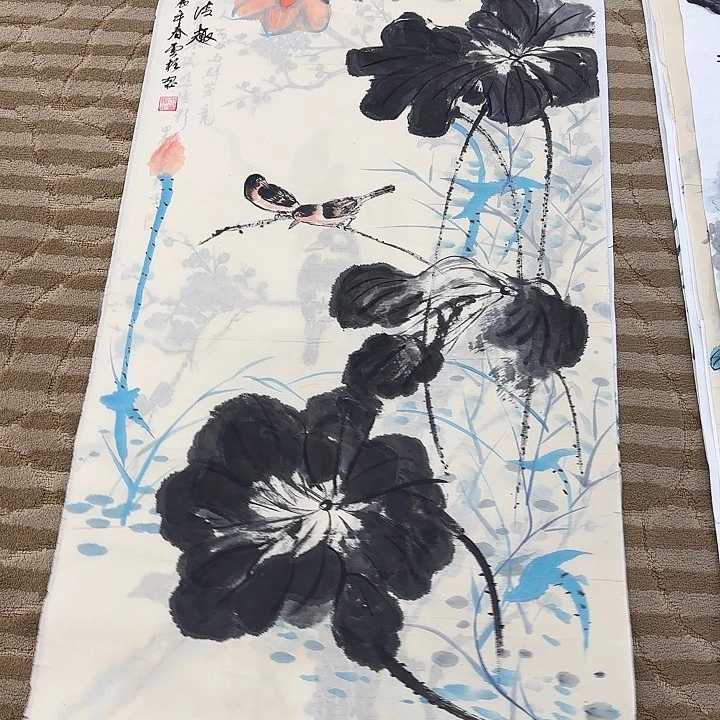 国画花鸟的翅膀和羽毛的100.50