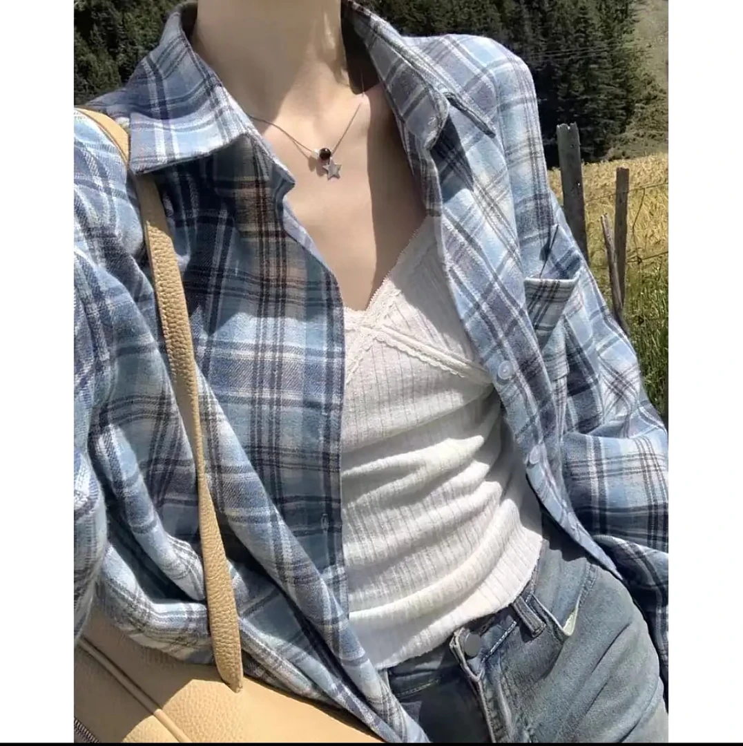 慵懒宽松中长款休闲百搭衬衫
