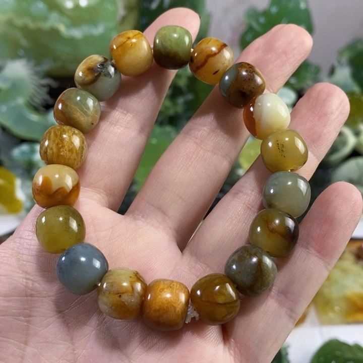 未镶嵌岫玉手串手链