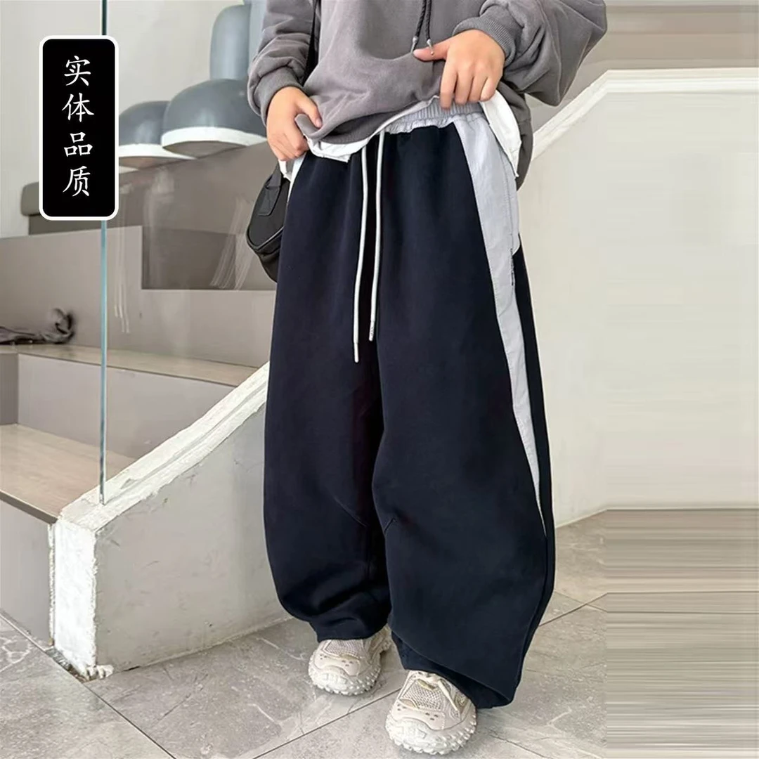 儿童装男童秋装裤子2025新款中大童春秋款男孩运动卫裤秋季休闲裤