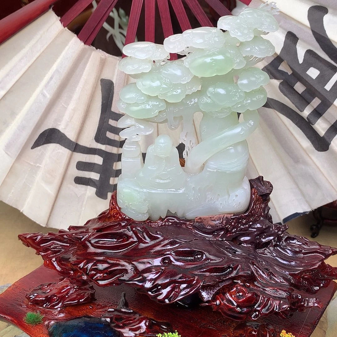 和田玉未镶嵌摆件