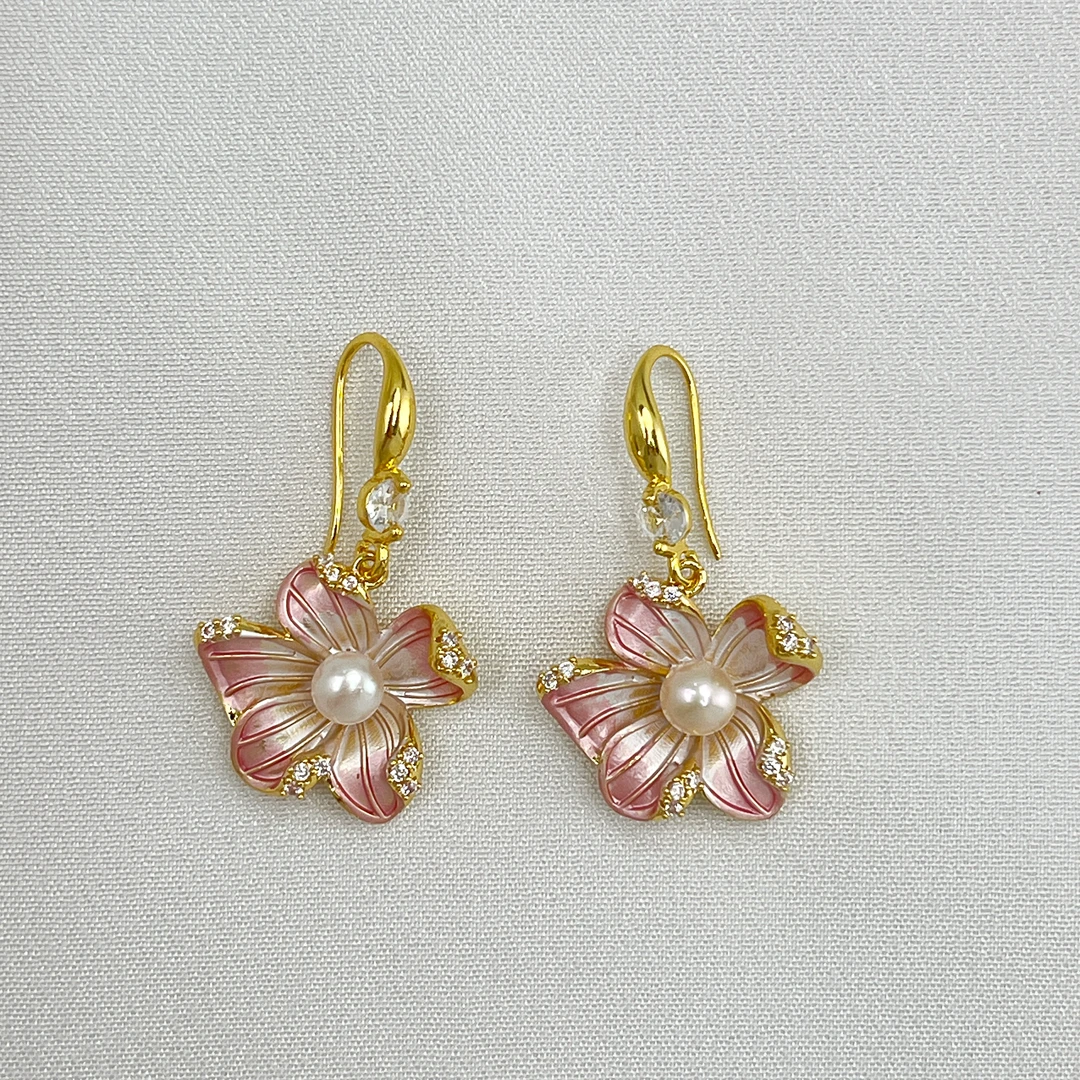 天然淡水珍珠耳饰  ED1337