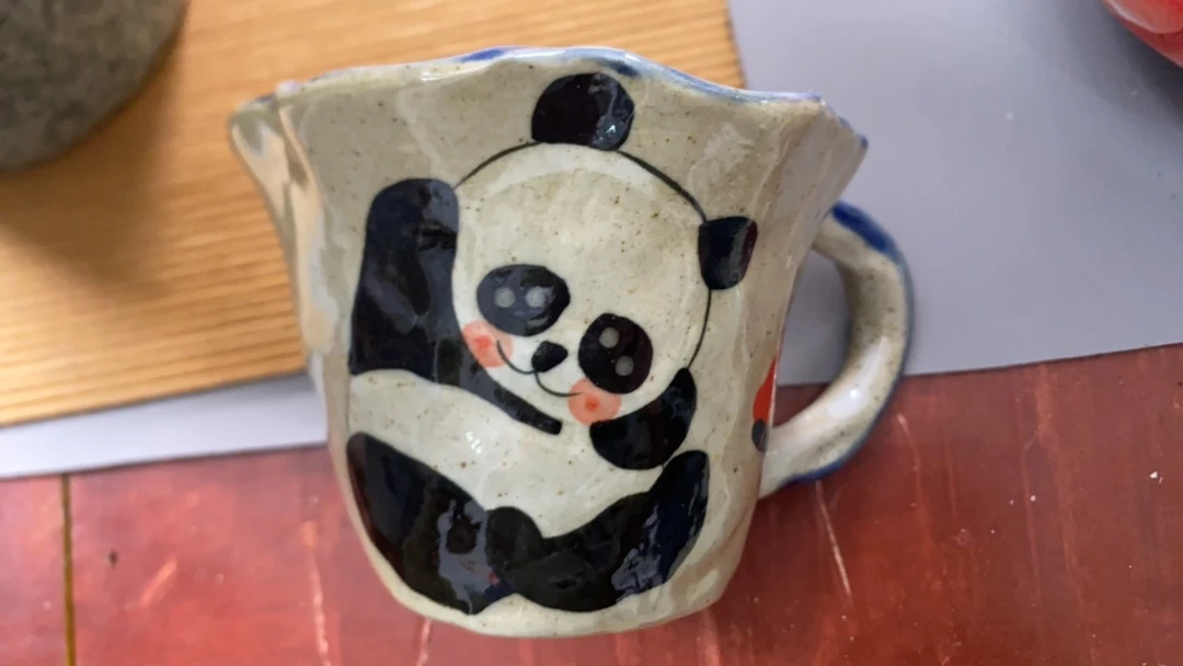 手工手绘高温釉下彩杯子