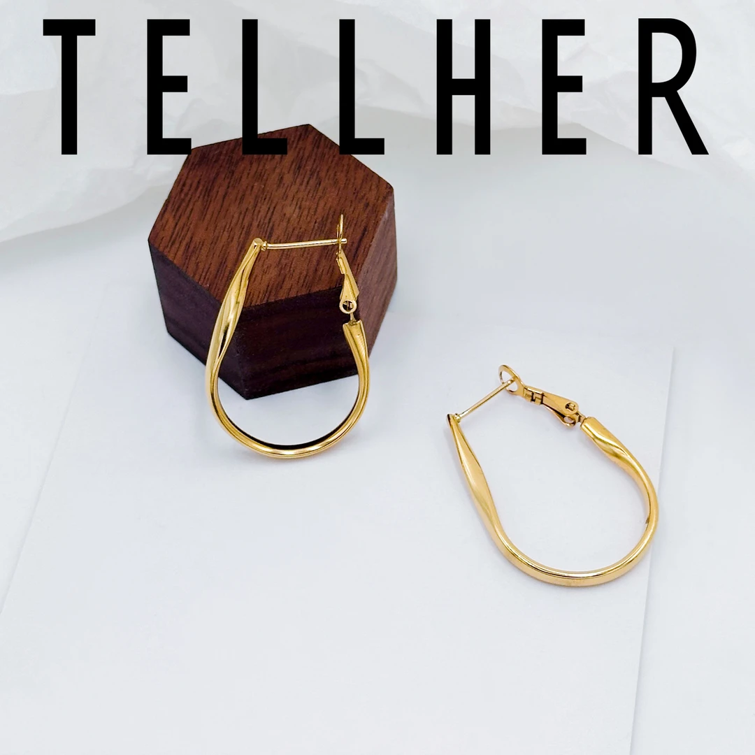 钛钢耳饰 她盒子/ Ins风 小众 简约 百搭  气质 时尚 耳环 3H023