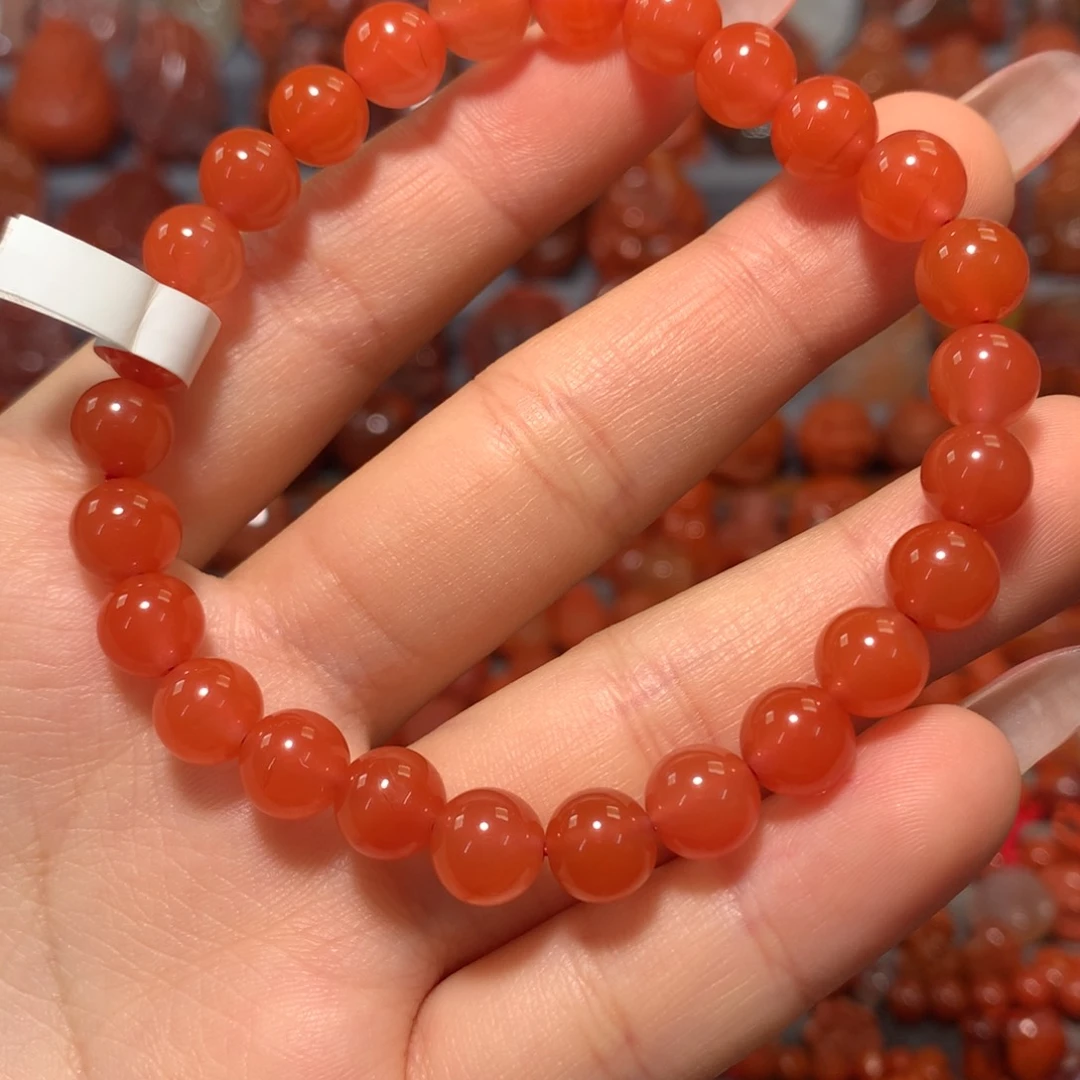 【闪购商品】未镶嵌圆珠单圈7+南红玛瑙上**?