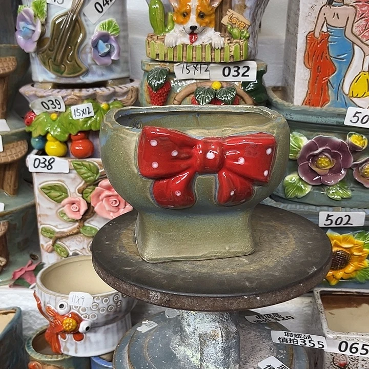 粗陶材质多肉花盆