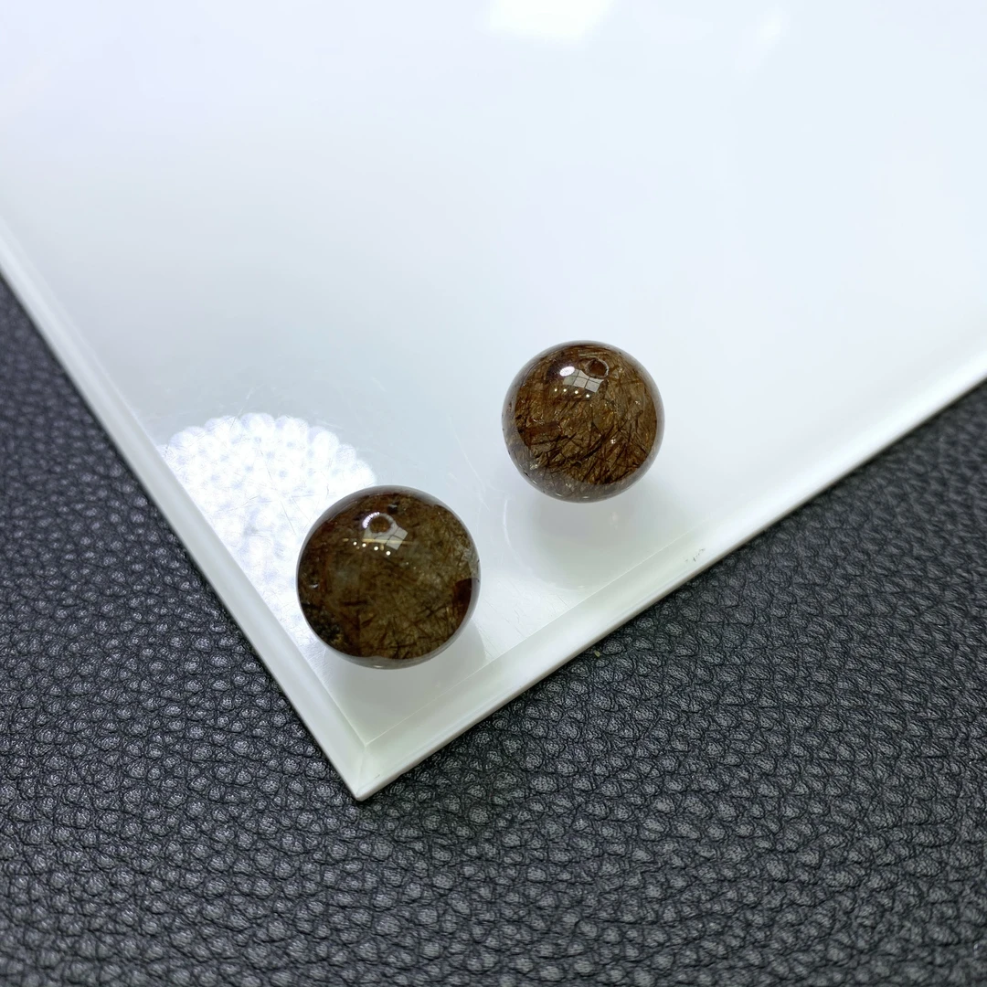 「戴琴珠宝」FR3581-黑金超七14mm左右通孔单珠（多样性发其一）