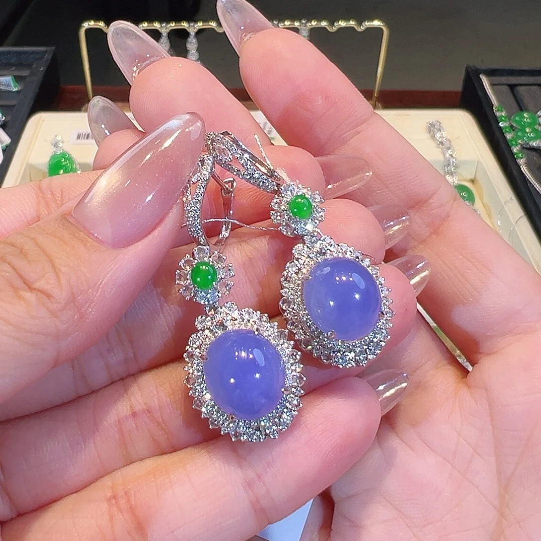 翡翠耳饰18K金镶嵌两用款