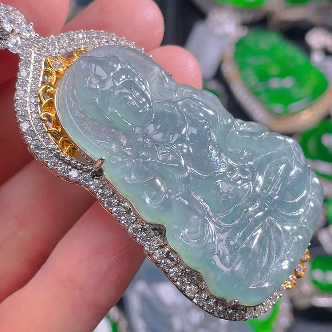 翡翠未镶嵌吊坠(不含链)