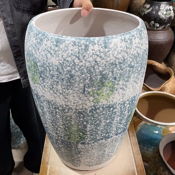 紫砂花盆口26高度41云朵蓝……
