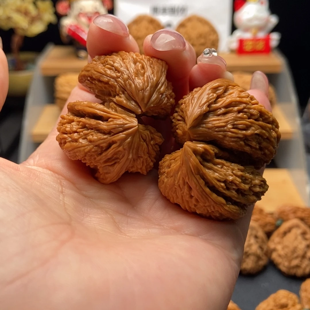 核桃把件40-32-35全品异形拉丝球连