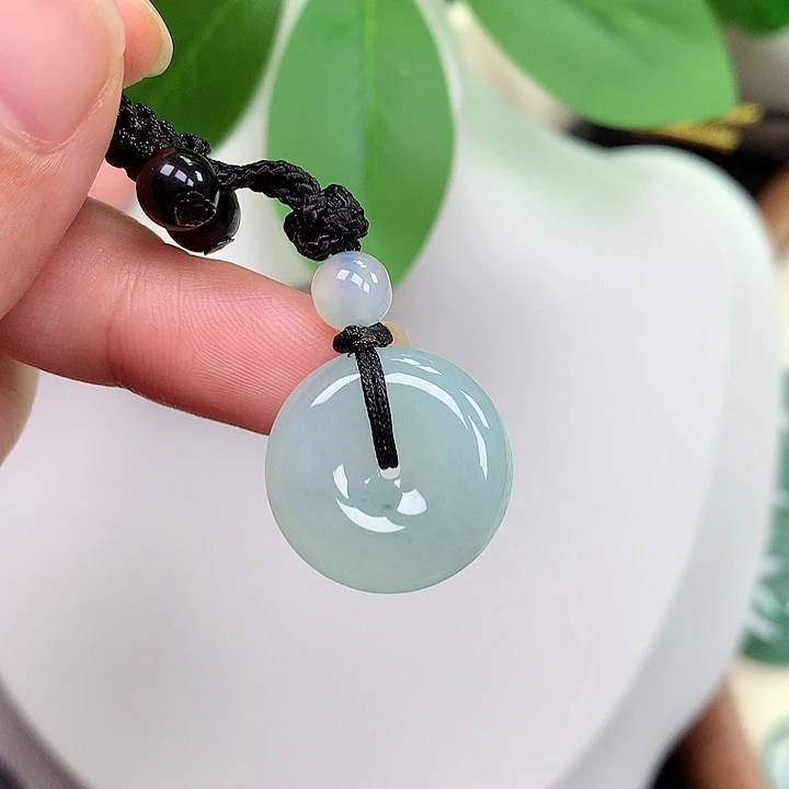 颈饰未镶嵌翡翠平安扣 19.3x5.5mm