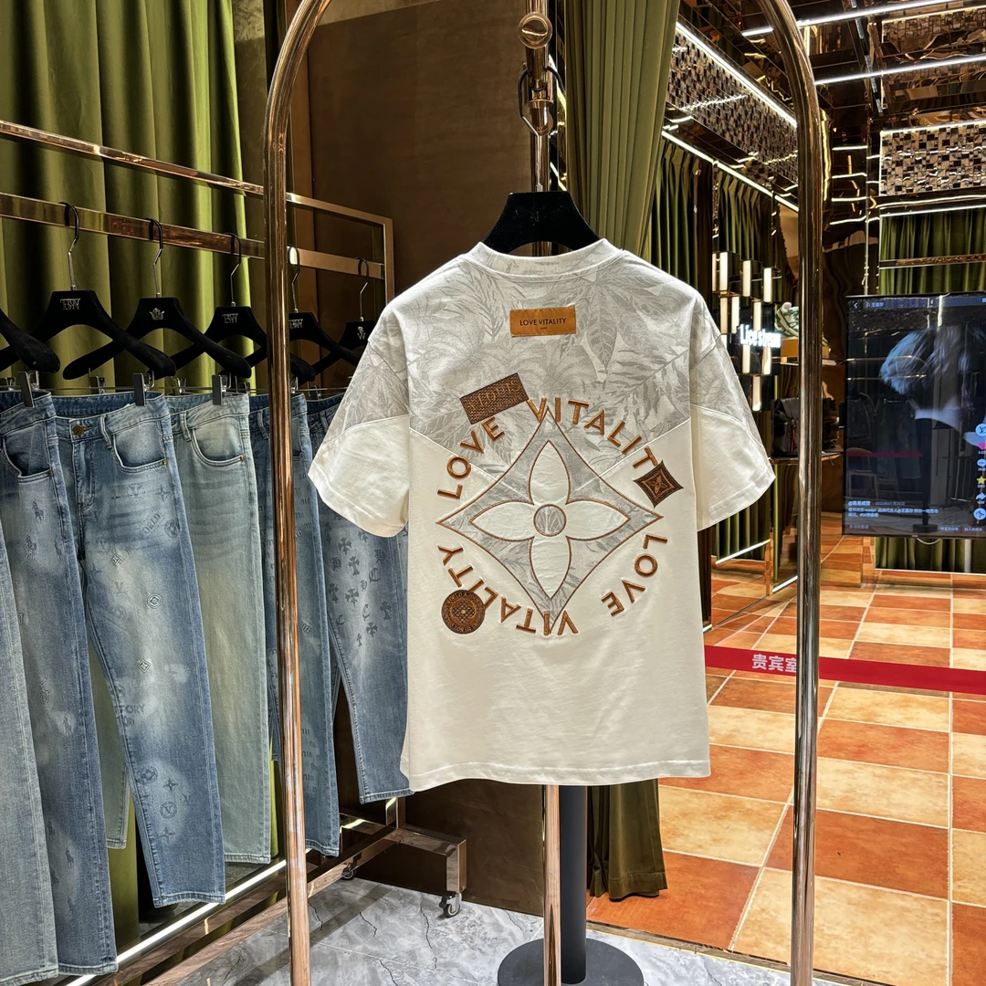 强p【新款短袖】2025夏季时尚潮流百搭英伦风高端刺绣短袖25251