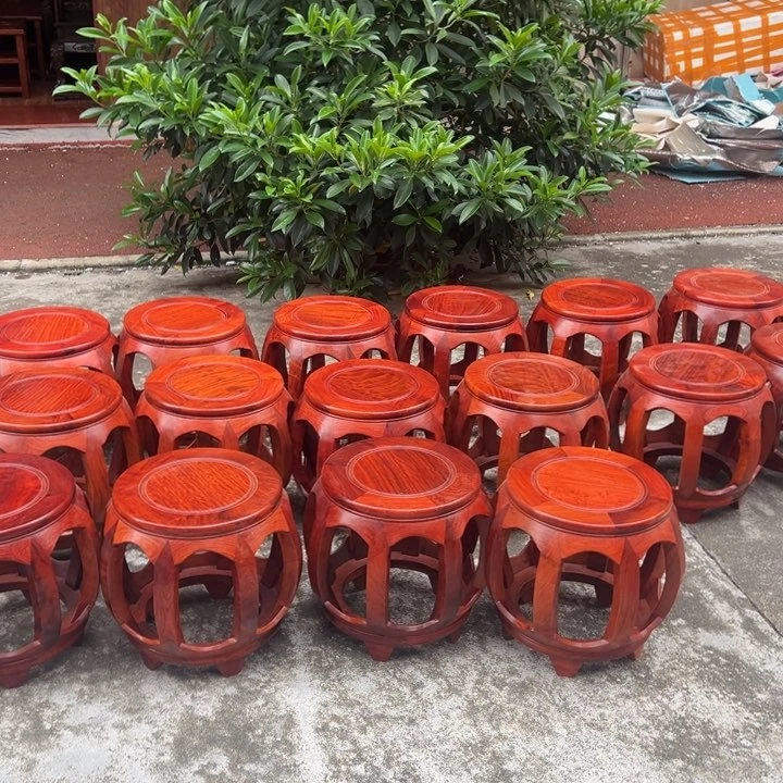 木高脚款缅花大果紫檀红木家具35坐高