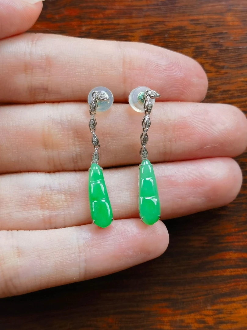 【宝妈珠宝精选】BM00098天然翡翠耳坠