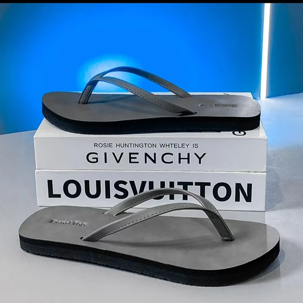 人字拖男夏季防滑防臭家用橡胶潮流个性夹脚耐磨室内外穿沙滩拖鞋