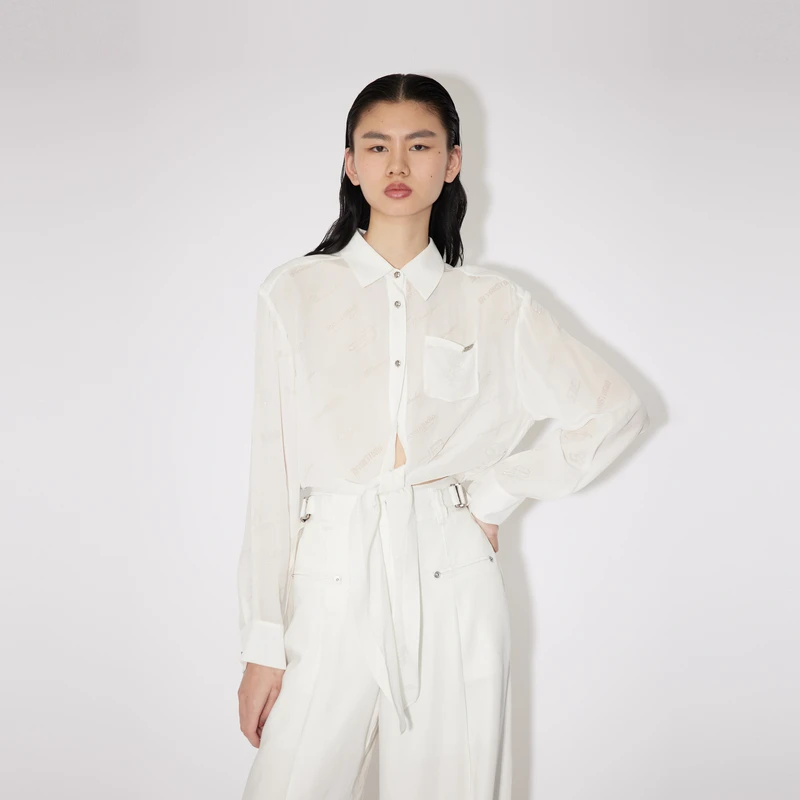 【达人播专属】REVAN芮范简约浪漫风系带衬衫RM30901091