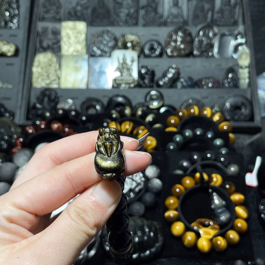 历***狸黑曜岩未镶嵌珠宝奇石