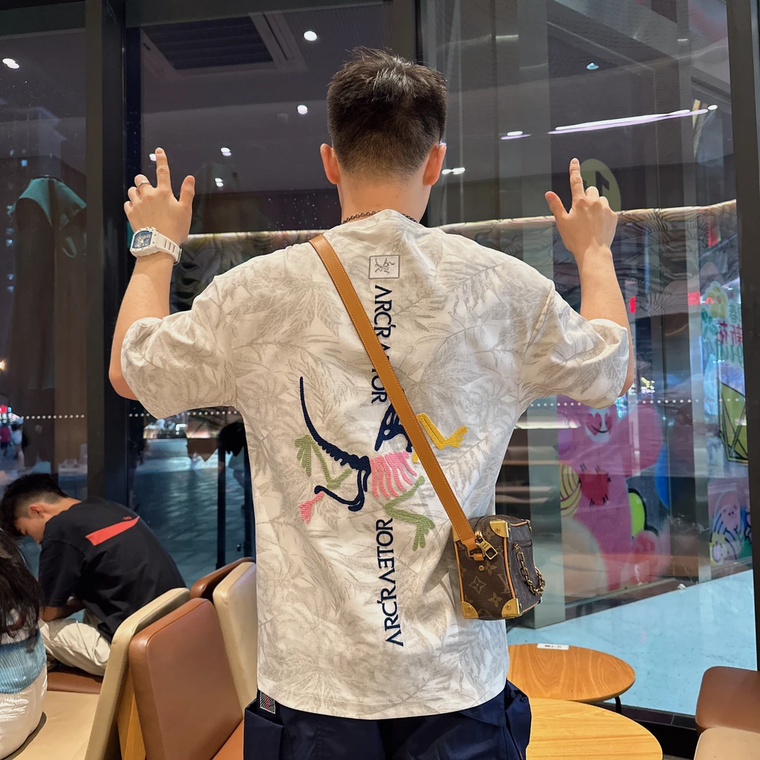 探戈精品2【刺绣小鸟字母t恤】2025夏季短袖潮百搭重工透气男女t恤