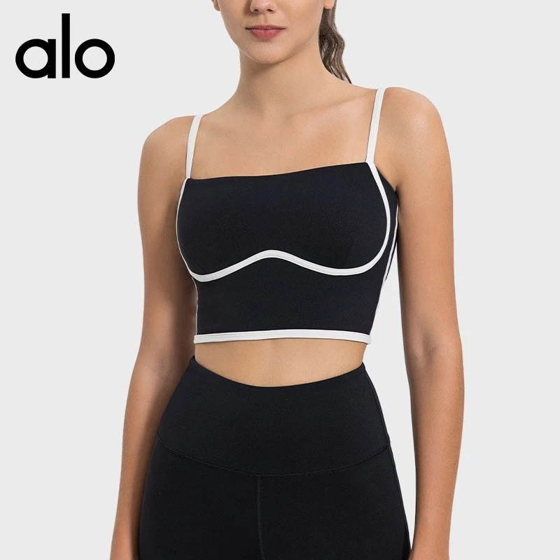 alo运动内衣女防震聚拢定型吊带性感美背含胸垫健身瑜伽健身穿搭
