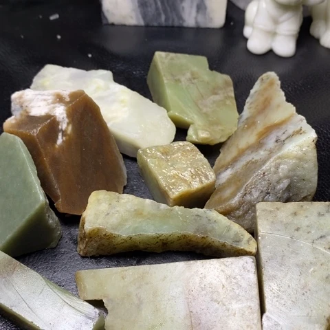 和田玉珠宝奇石足铂镶嵌