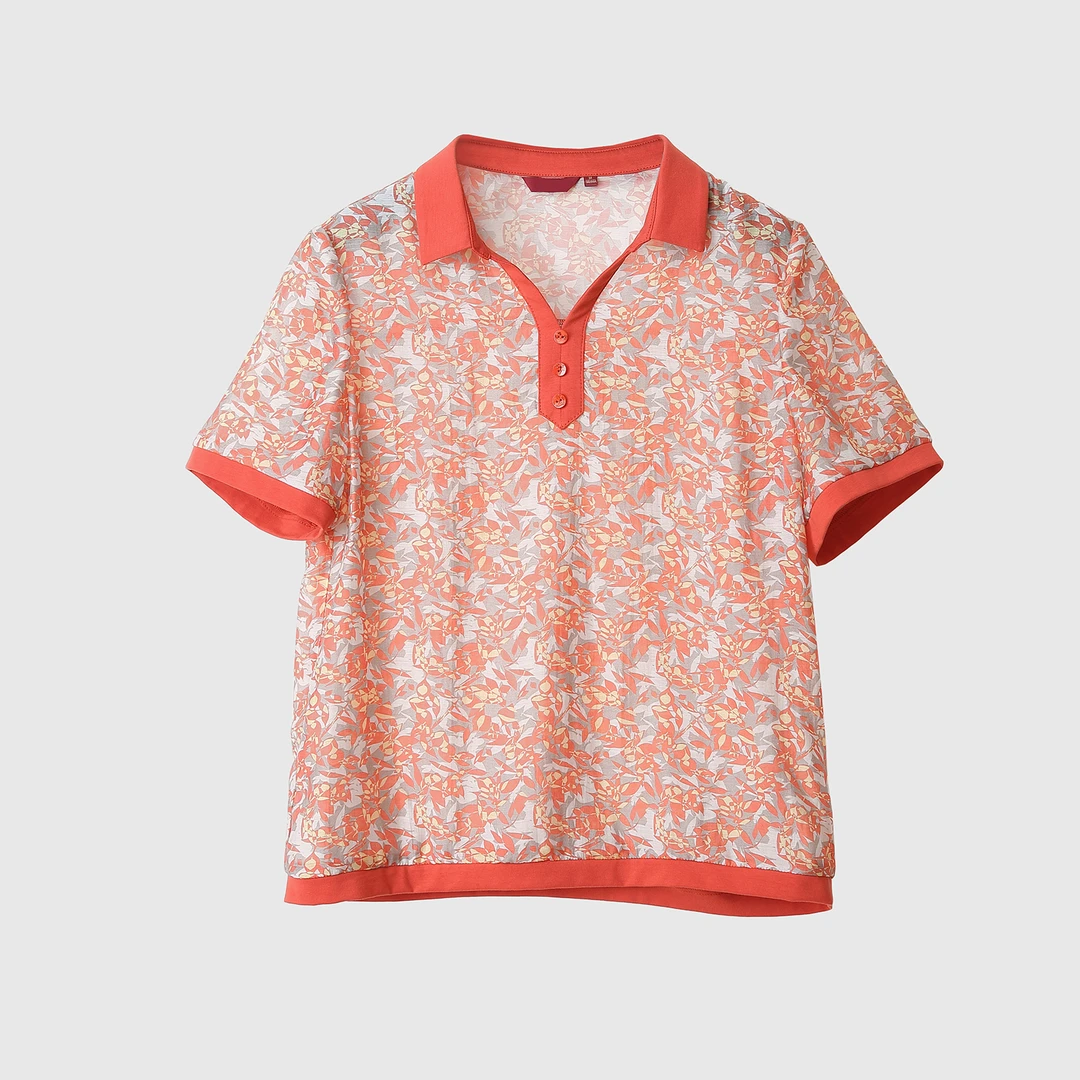 洋气小碎花宽松妈妈装夏季短袖衬衣中老年女装加肥加大码T恤上衣