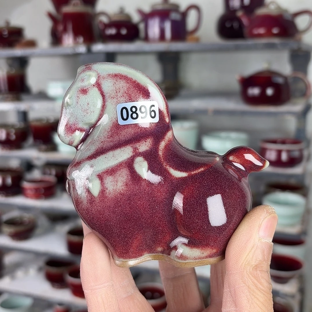 0896钧瓷原矿釉小马茶宠