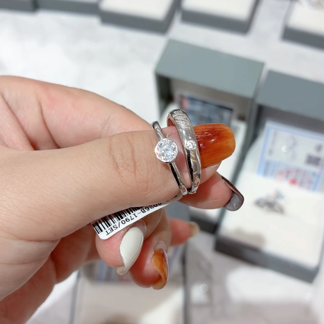 狂***孩合成碳硅石925银戒指