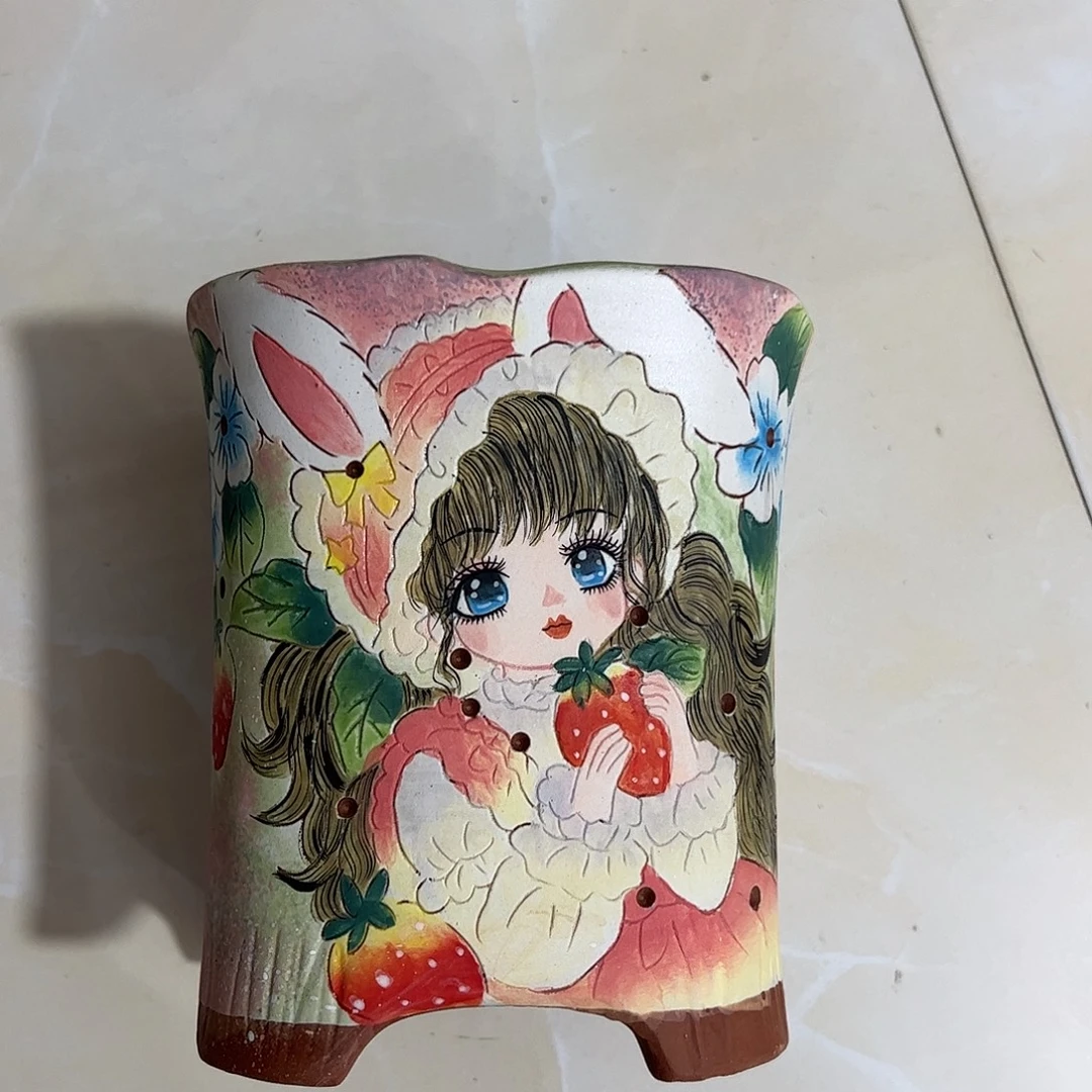 景德镇炫彩手绘口11.5高14.5