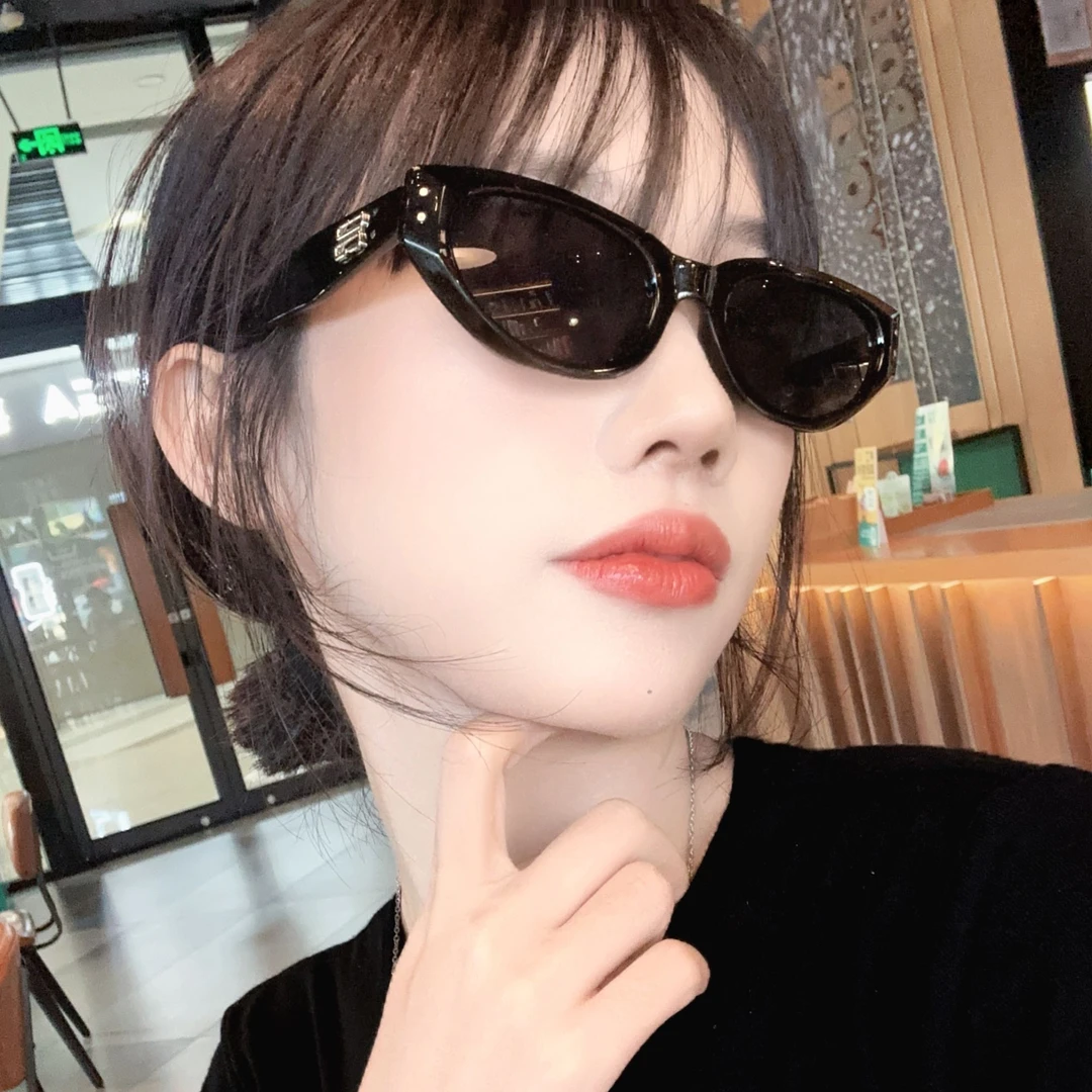 猫眼造型偏光墨镜女款高级感防紫外线欧美街拍太阳镜