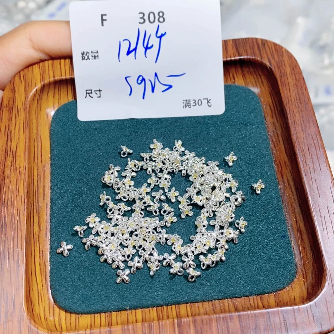 水晶珠宝半成品14K金镶嵌F308