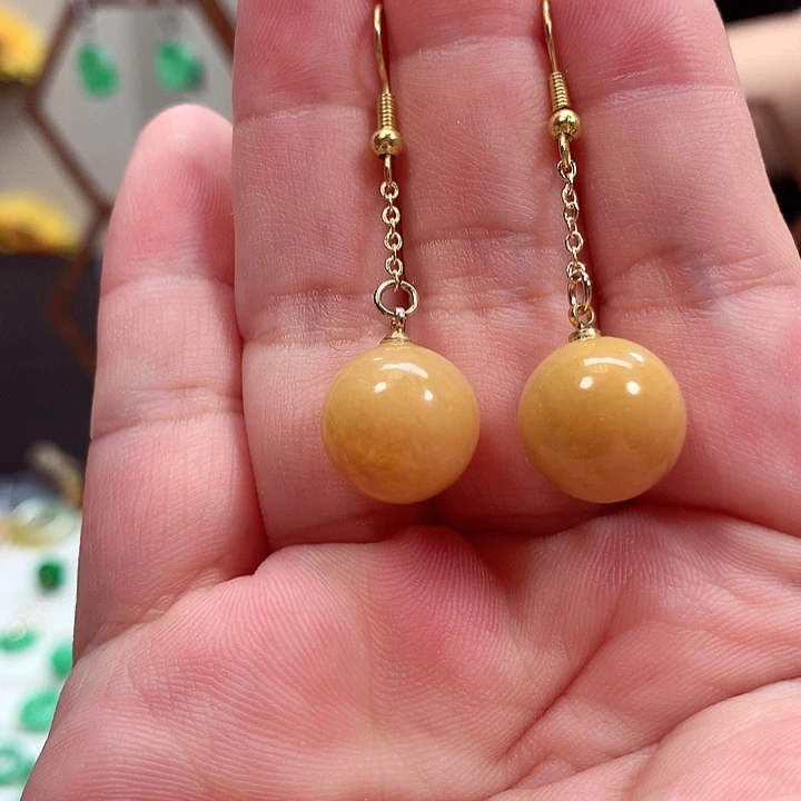 翡翠未镶嵌耳饰天然翡翠