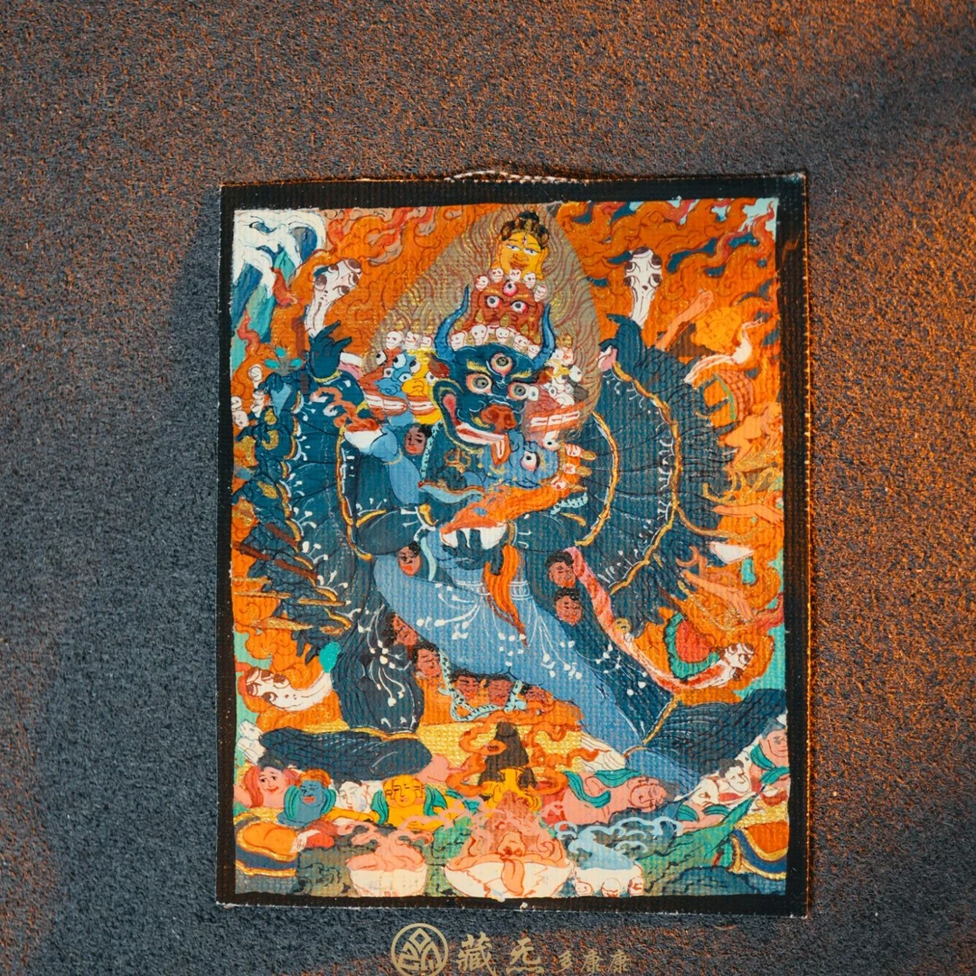 【南措拉姆作品】纯藏卡 纯手绘 高品质大威德金刚唐卡