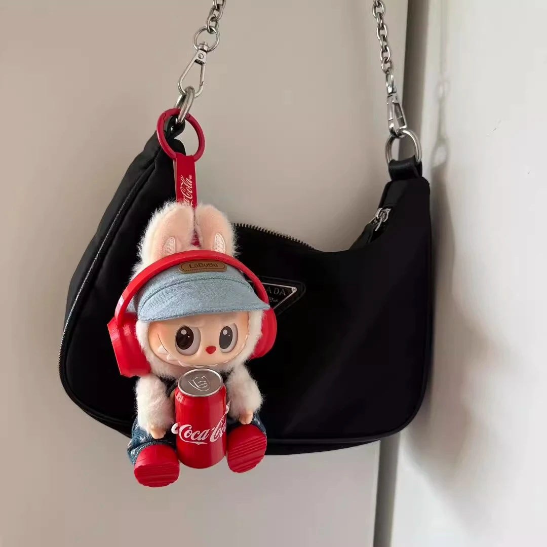 不用拆可乐拉布布背带裤labubu娃衣站坐坐着替装一二三代搪胶耳机