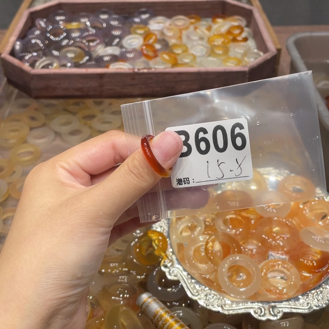 玛瑙/玉髓未镶嵌戒指606