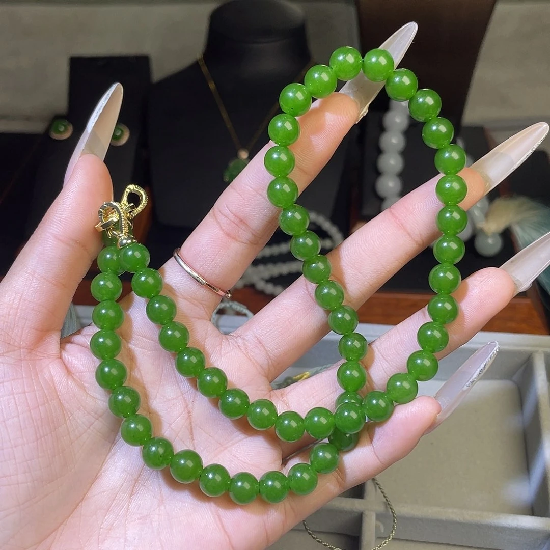 颈饰银S925镶嵌和田玉