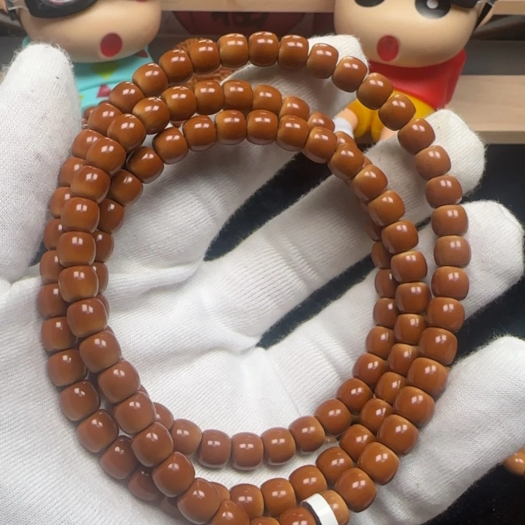 手串橄榄核老挝长串极限弧三花无白7.7mm