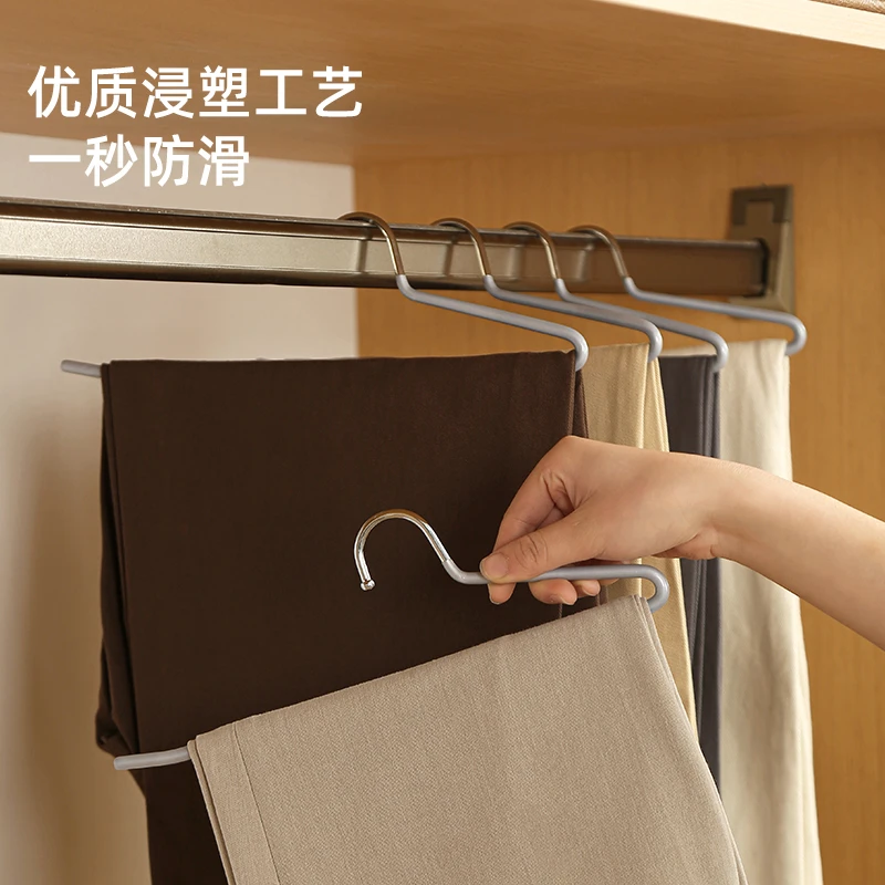 安琴晒衣鹅型家用两用内置挂裤子专用无痕防滑挂衣架收纳晾晒裤架