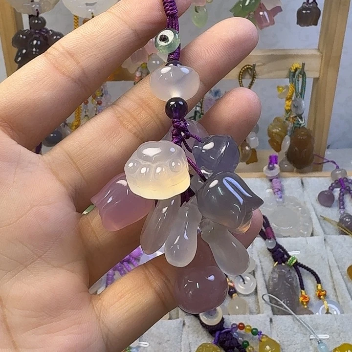 钥匙挂件，紫色小多宝