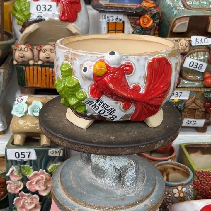 紫砂花盆粗陶材质多肉花盆078