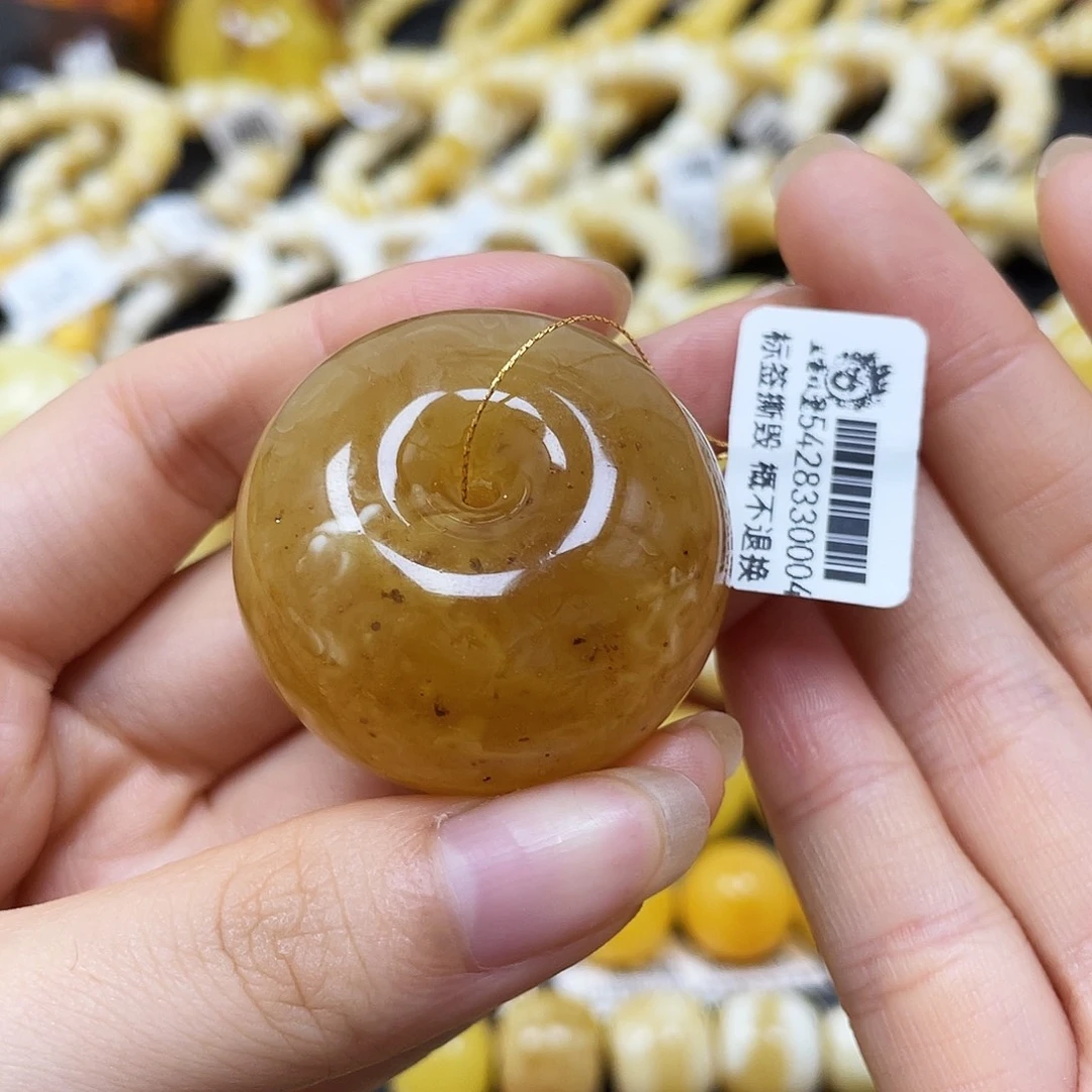 未镶嵌蜜蜡裸石平安扣37.3✖️25.8mm瑕