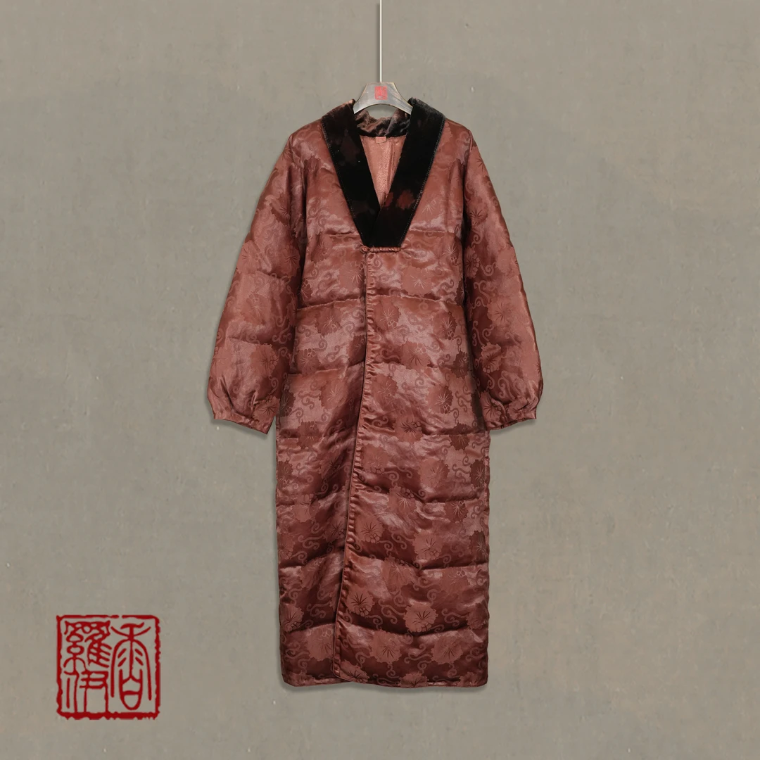 香罗伊【缠莲】传统复古中式秋冬款提花上衣