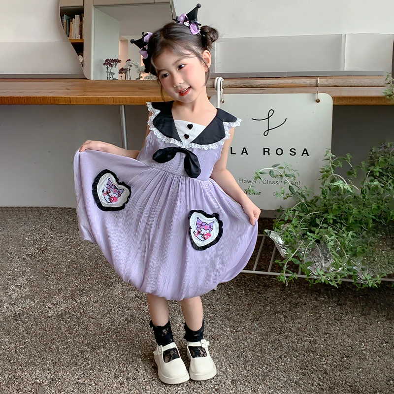 女童连衣裙2025新款洋气宝宝库洛米夏装吊带背心公主裙子儿童夏装