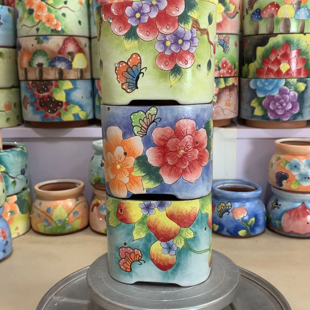 福利花盆，手绘花盆