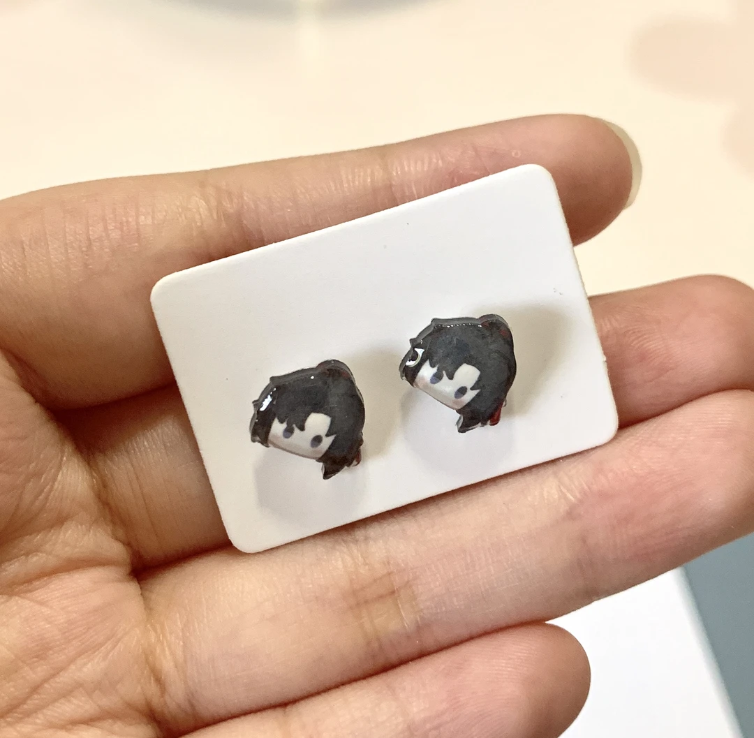 非金属树脂耳饰 魔道祖师耳钉耳夹