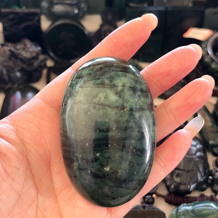 蛇纹石玉合金颈饰