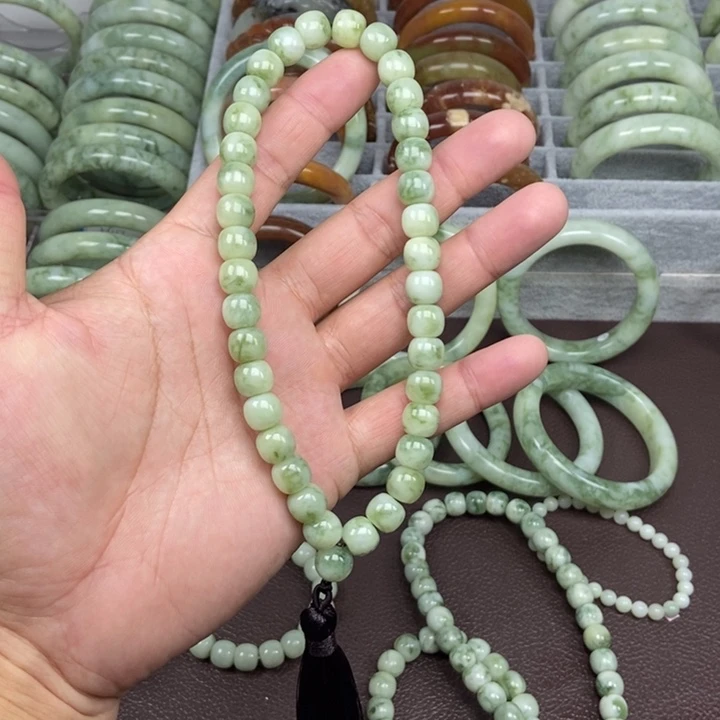 蛇纹石玉手链未镶嵌海****善