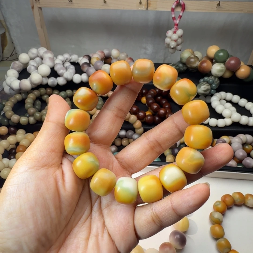 朝***落手串菩提根/象牙果卡15干磨